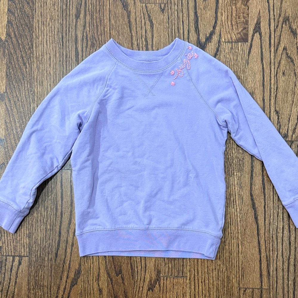 SUZIE Kids Primary Lavender Long-Sleeve Sweatshirt with Suzie  Embroidery